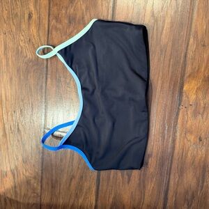 Aqua Black and Blue Sports Bra